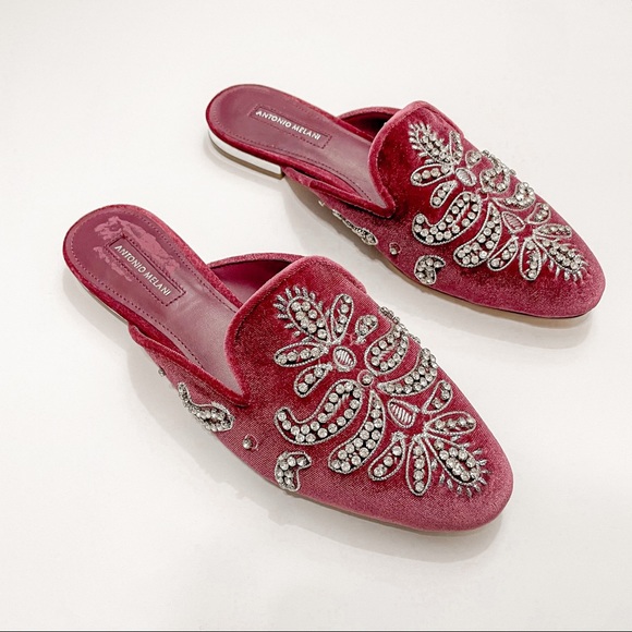 Antonio Melani Velvet Women's Oguna Beaded Mules - Picture 3 of 15